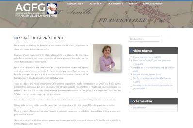 Présentation du site internet de l'association