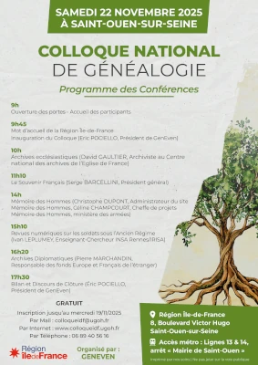 1er Colloque national de généalogie