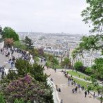 Le square Louise Michel vu du funiculaire